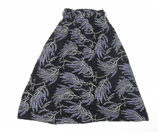 Per Una Womens Multicoloured Floral Cotton A-Line Skirt Size 8