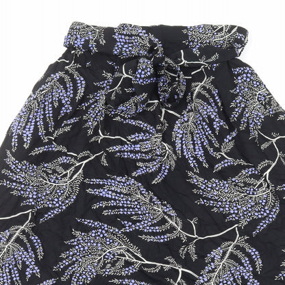 Per Una Womens Multicoloured Floral Cotton A-Line Skirt Size 8