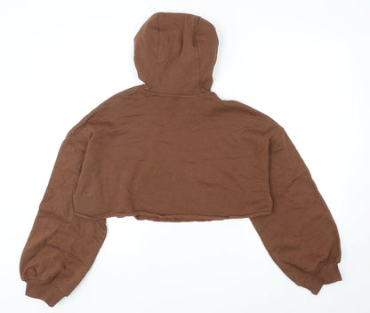 H&M Womens Brown Cotton Pullover Hoodie Size XS Pullover - UCLA Cropped