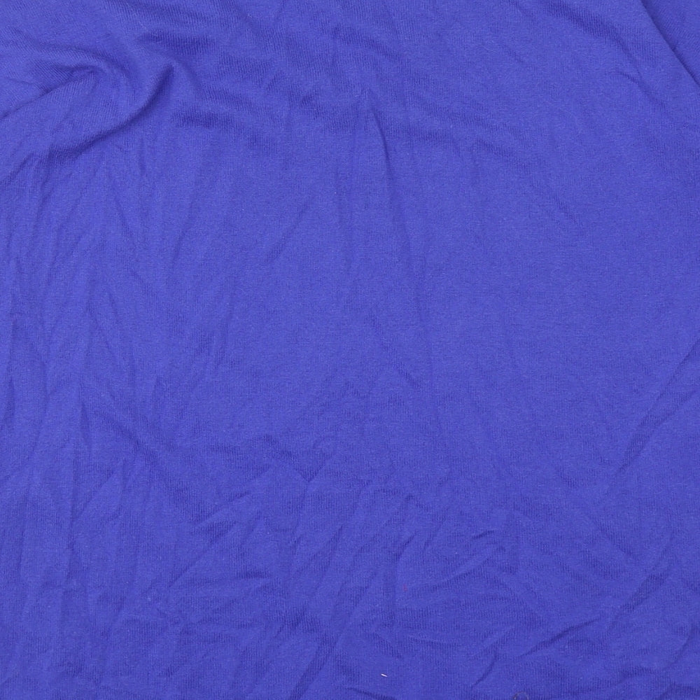 Gap Womens Blue V-Neck Cotton Pullover Jumper Size XS