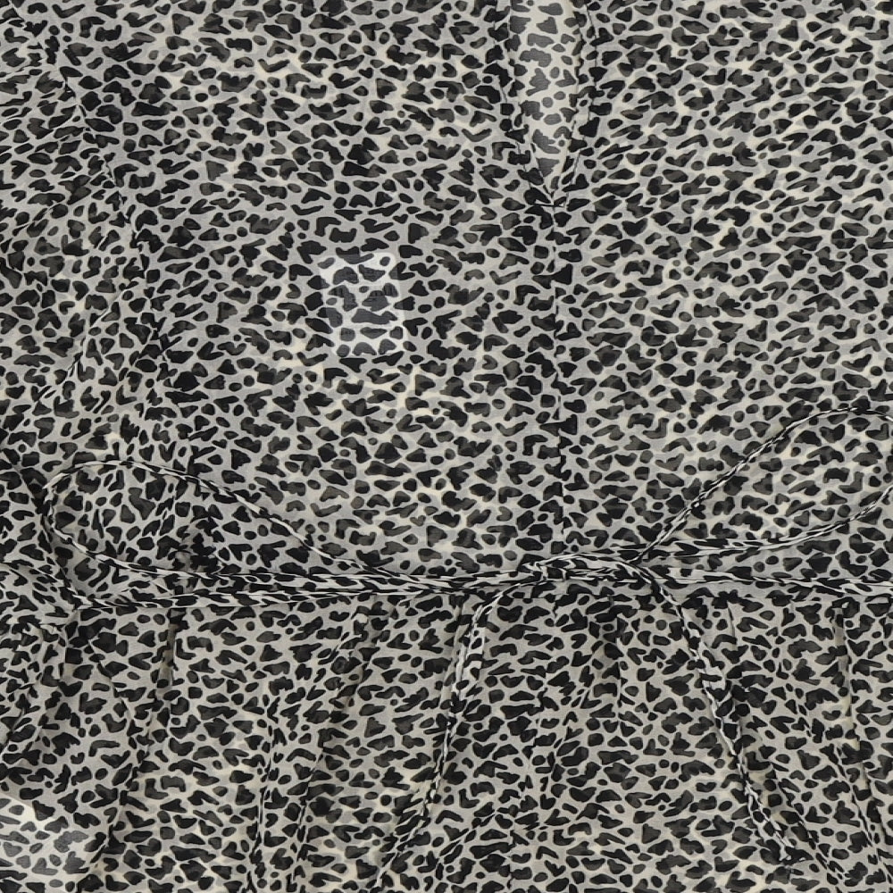 Primark Womens Multicoloured Animal Print Polyester Basic Blouse Size 12 Round Neck - Leopard Print