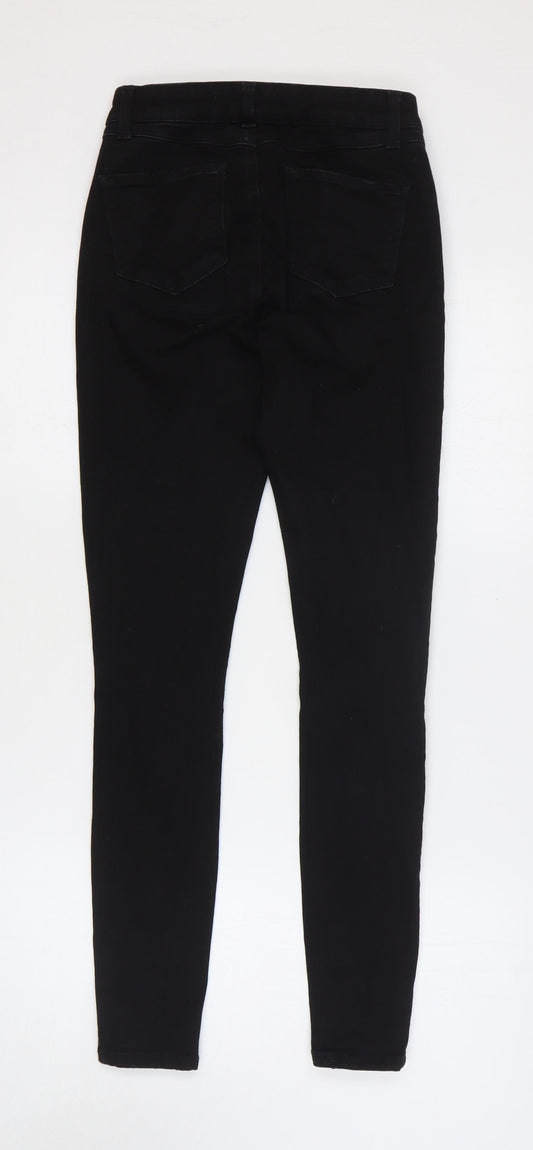 Denim & Co. Womens Black Cotton Skinny Jeans Size 6 Regular Zip