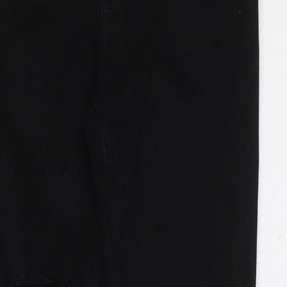 Denim & Co. Womens Black Cotton Skinny Jeans Size 6 Regular Zip