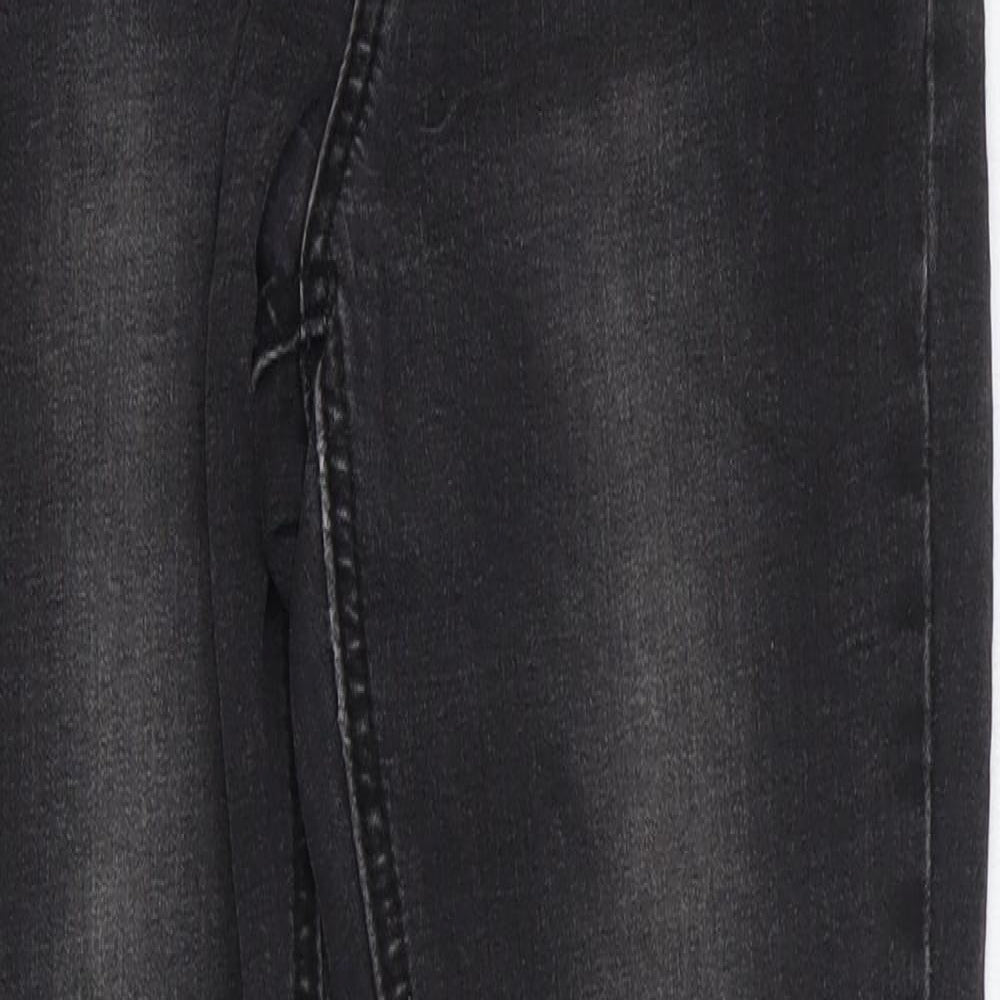 Glamorous Womens Grey Cotton Straight Jeans Size S Regular Zip