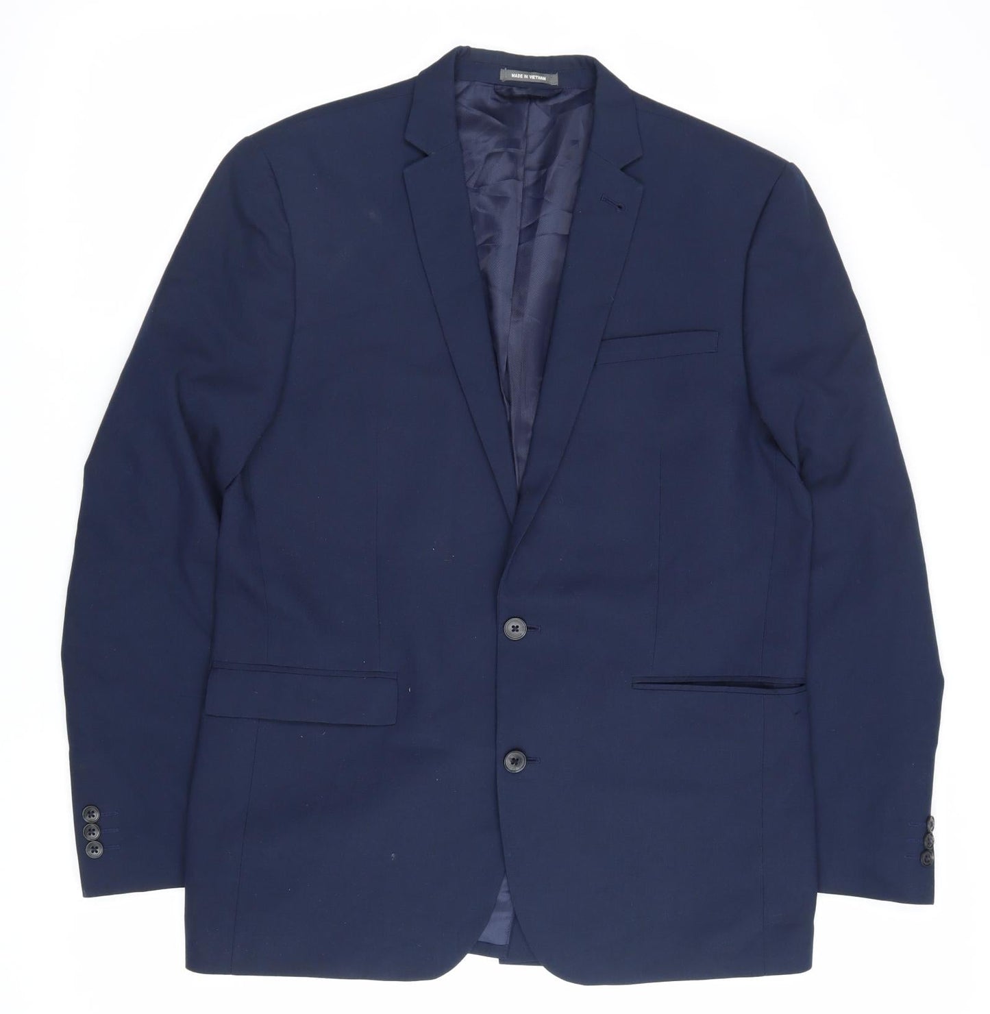 Primark Mens Blue Polyester Jacket Suit Jacket Size 40