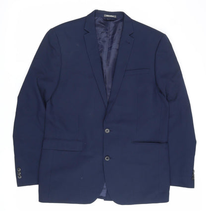 Primark Mens Blue Polyester Jacket Suit Jacket Size 40