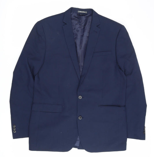 Primark Mens Blue Polyester Jacket Suit Jacket Size 40