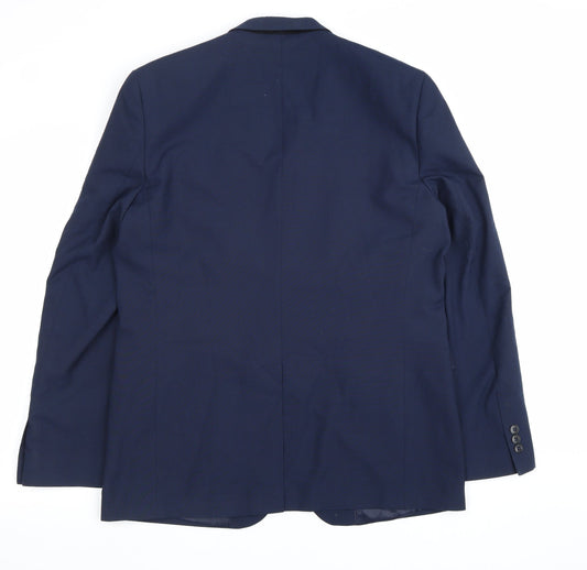 Primark Mens Blue Polyester Jacket Suit Jacket Size 40