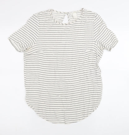 Womens UK Size 38 H&M White Basic T-Shirt