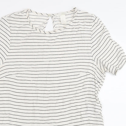 Womens UK Size 38 H&M White Basic T-Shirt
