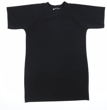 Missguided Womens Beige Polyester Jumper Dress Size 12 Crew Neck Pullover