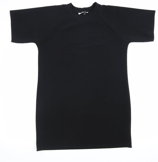 Missguided Womens Beige Polyester Jumper Dress Size 12 Crew Neck Pullover