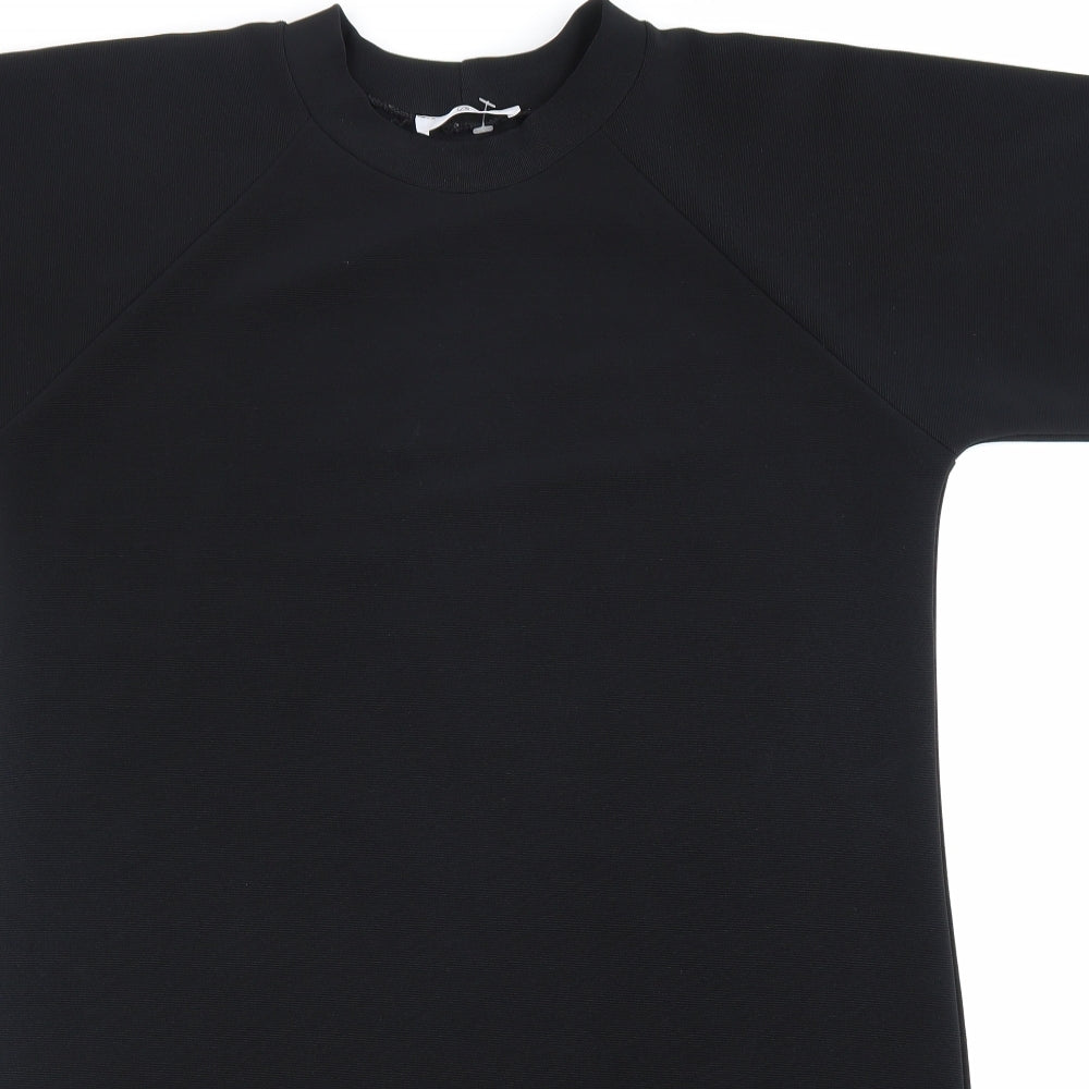 Missguided Womens Beige Polyester Jumper Dress Size 12 Crew Neck Pullover