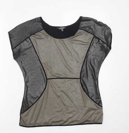 Womens UK Size 10 Marks and Spencer Black Basic Blouse