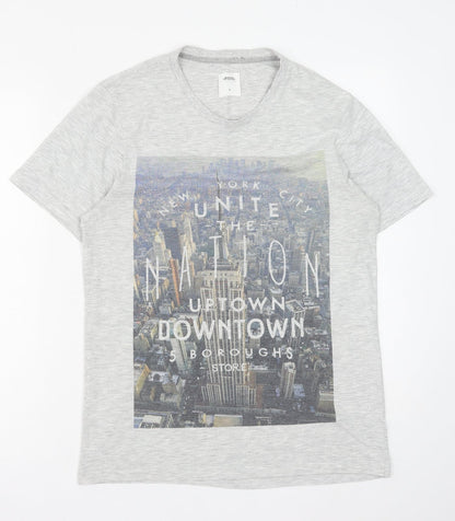Mens UK Size S Burton Grey  T-Shirt