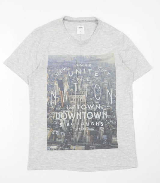 Mens UK Size S Burton Grey  T-Shirt