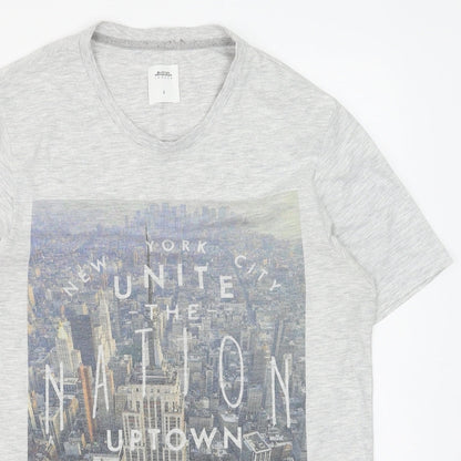Mens UK Size S Burton Grey  T-Shirt