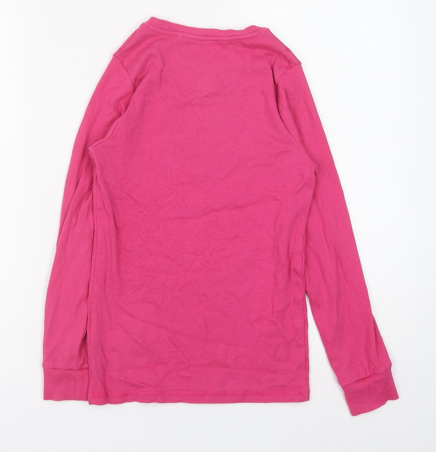 NEXT Girls Pink Cotton Pullover Casual Size 10 Years Round Neck Pullover - Happy To Be ME