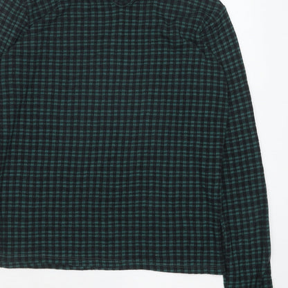 Primark Womens Green Geometric Polyester Basic Blouse Size XS Mock Neck