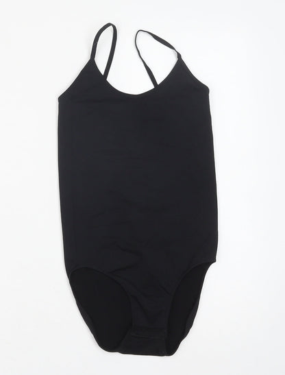 Womens UK Size M Preworn One-Piece Black Bodysuit
