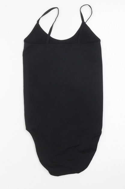 Womens UK Size M Preworn One-Piece Black Bodysuit
