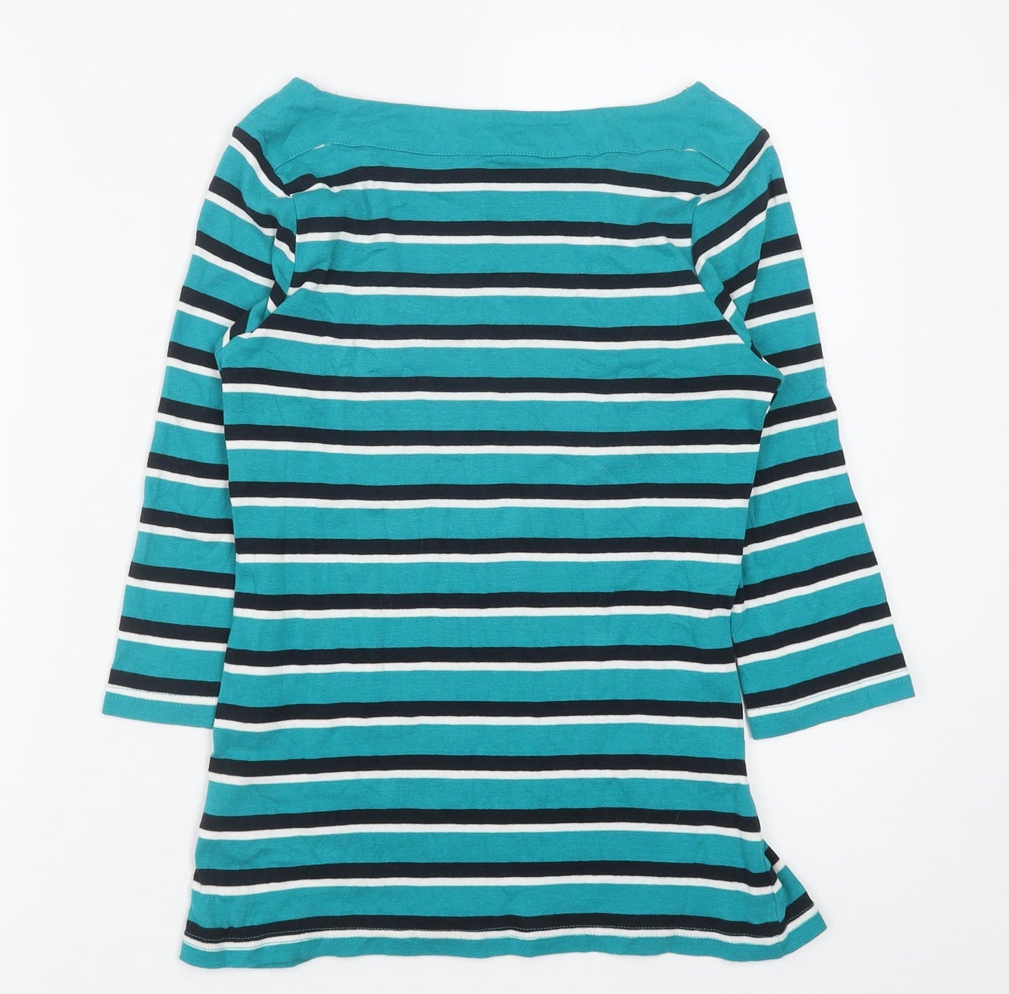 Womens UK Size 10 Peacocks Blue Basic Blouse