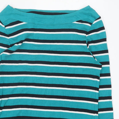 Womens UK Size 10 Peacocks Blue Basic Blouse