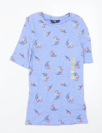 Womens UK Size 6 Marks and Spencer Blue Basic Blouse