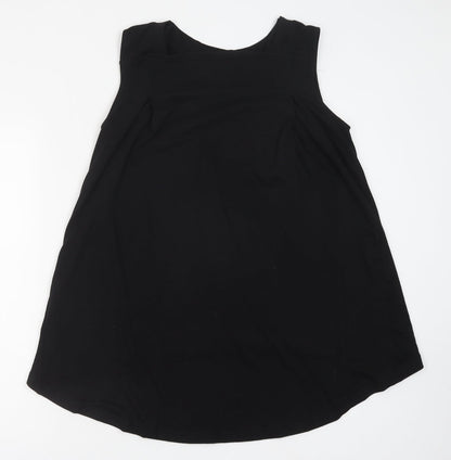 Womens UK Size M Preworn Black Basic Tank