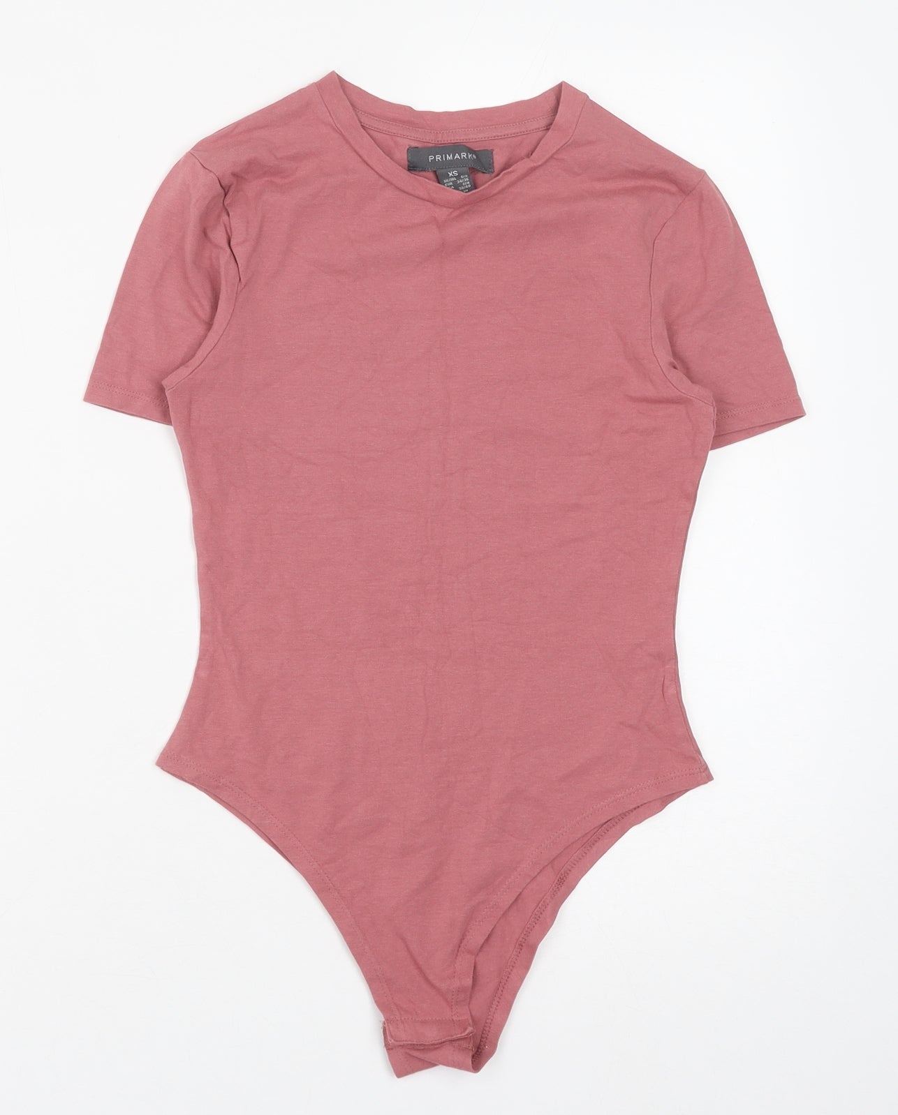 Primark Womens Red Polyester Bodysuit One-Piece Size XS Snap