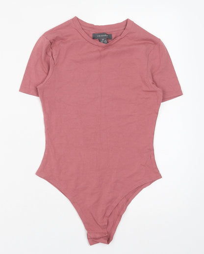 Primark Womens Red Polyester Bodysuit One-Piece Size XS Snap