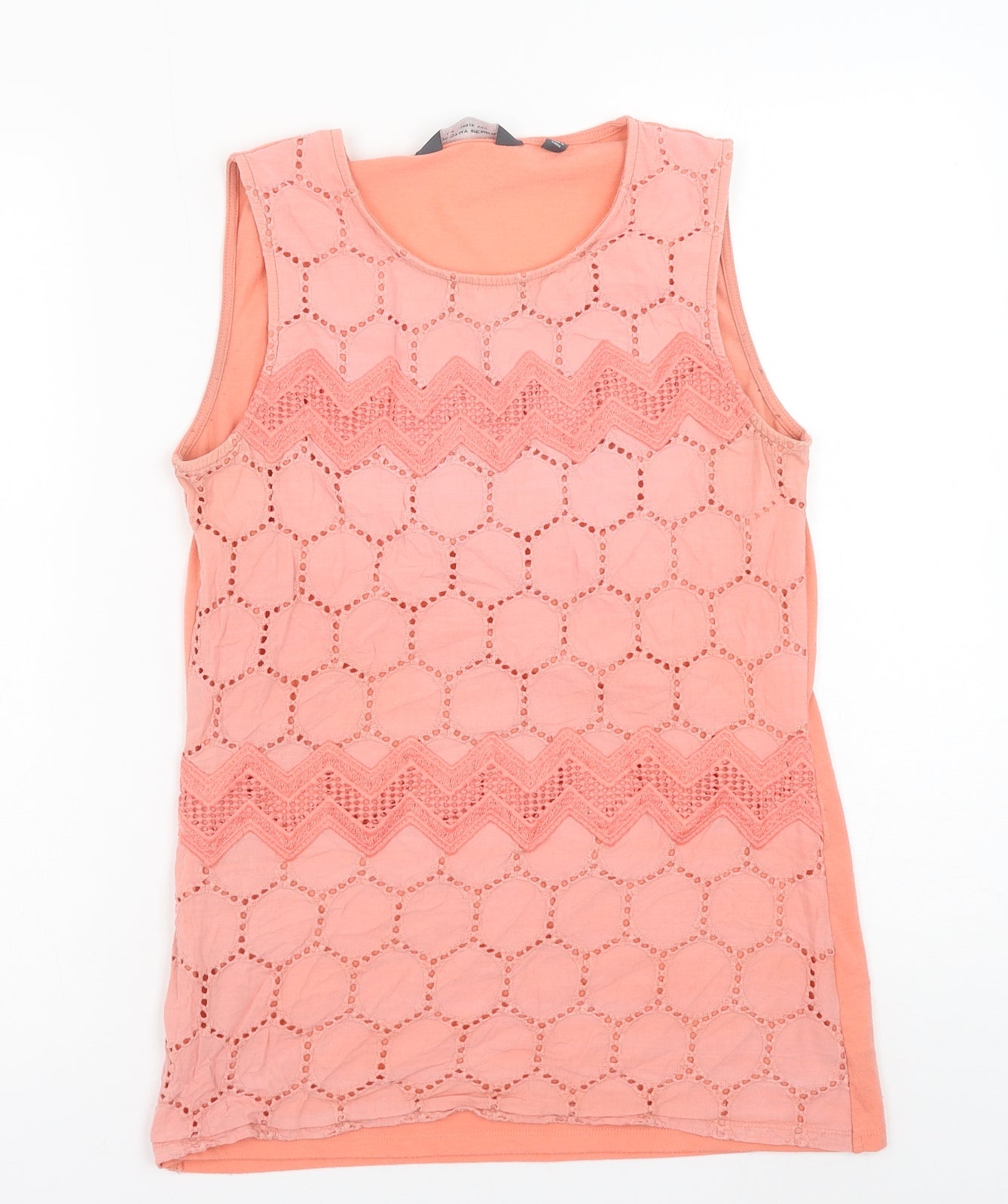 Womens UK Size 8 Dorothy Perkins Orange Basic Tank