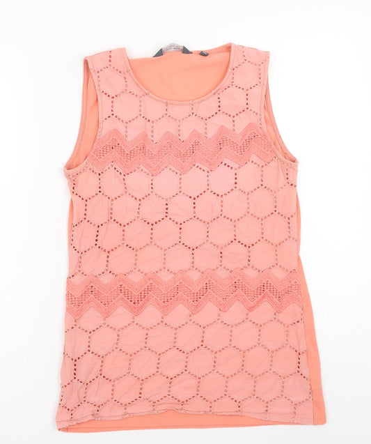 Womens UK Size 8 Dorothy Perkins Orange Basic Tank