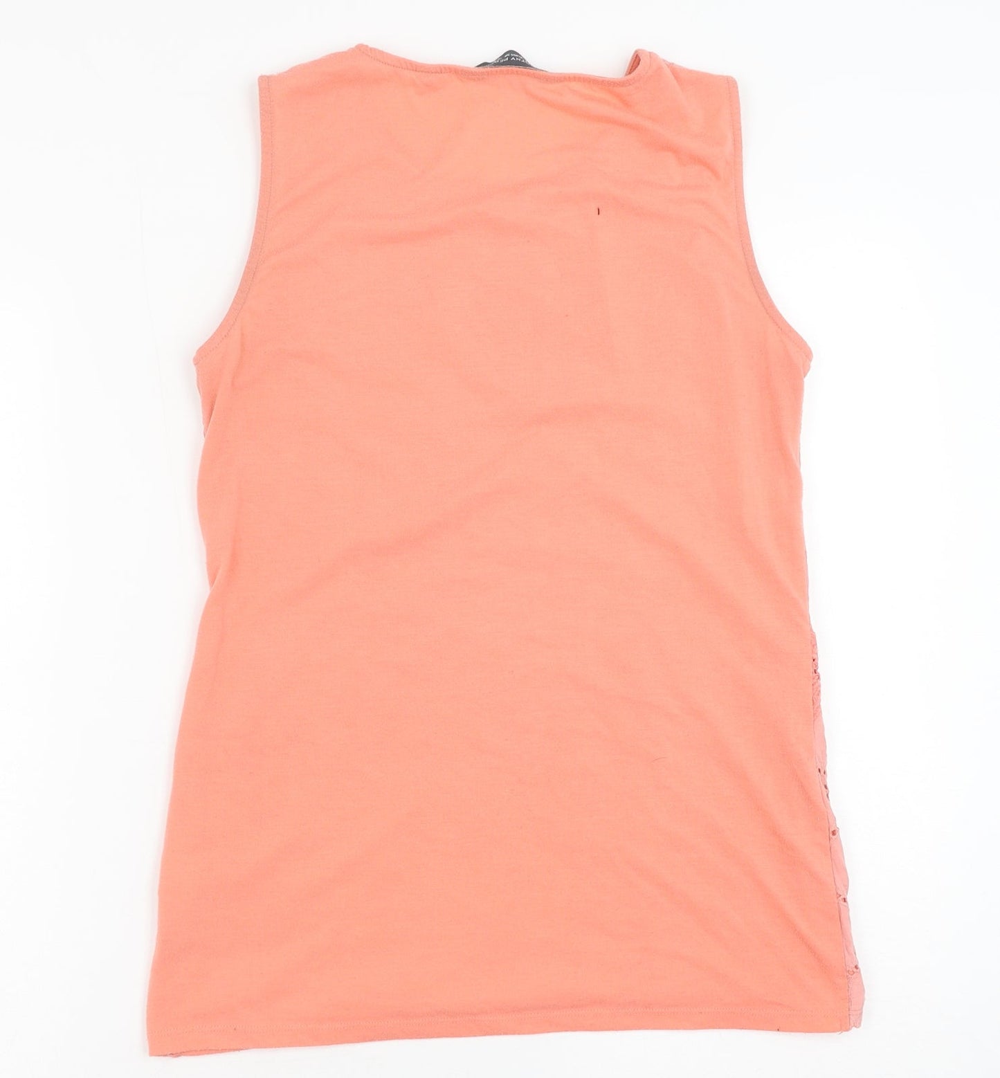 Womens UK Size 8 Dorothy Perkins Orange Basic Tank
