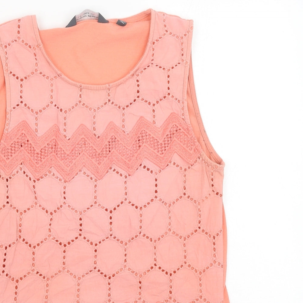 Womens UK Size 8 Dorothy Perkins Orange Basic Tank