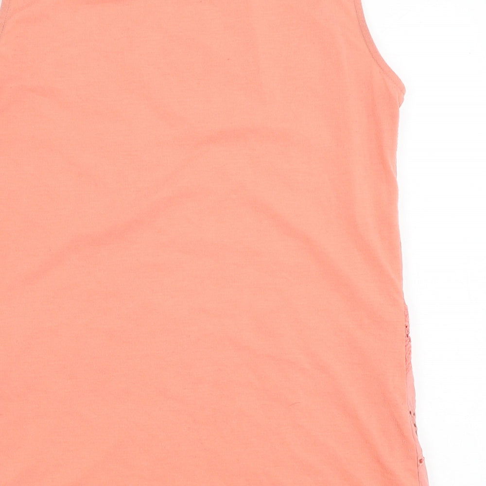 Womens UK Size 8 Dorothy Perkins Orange Basic Tank