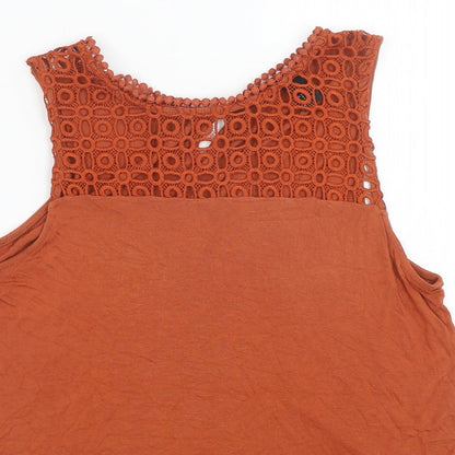 Womens UK Size S H&M Orange Basic Blouse