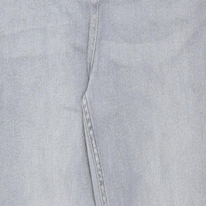 NEXT Womens Grey Cotton Skinny Jeans Size 32 in Regular Button