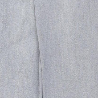 NEXT Womens Grey Cotton Skinny Jeans Size 32 in Regular Button