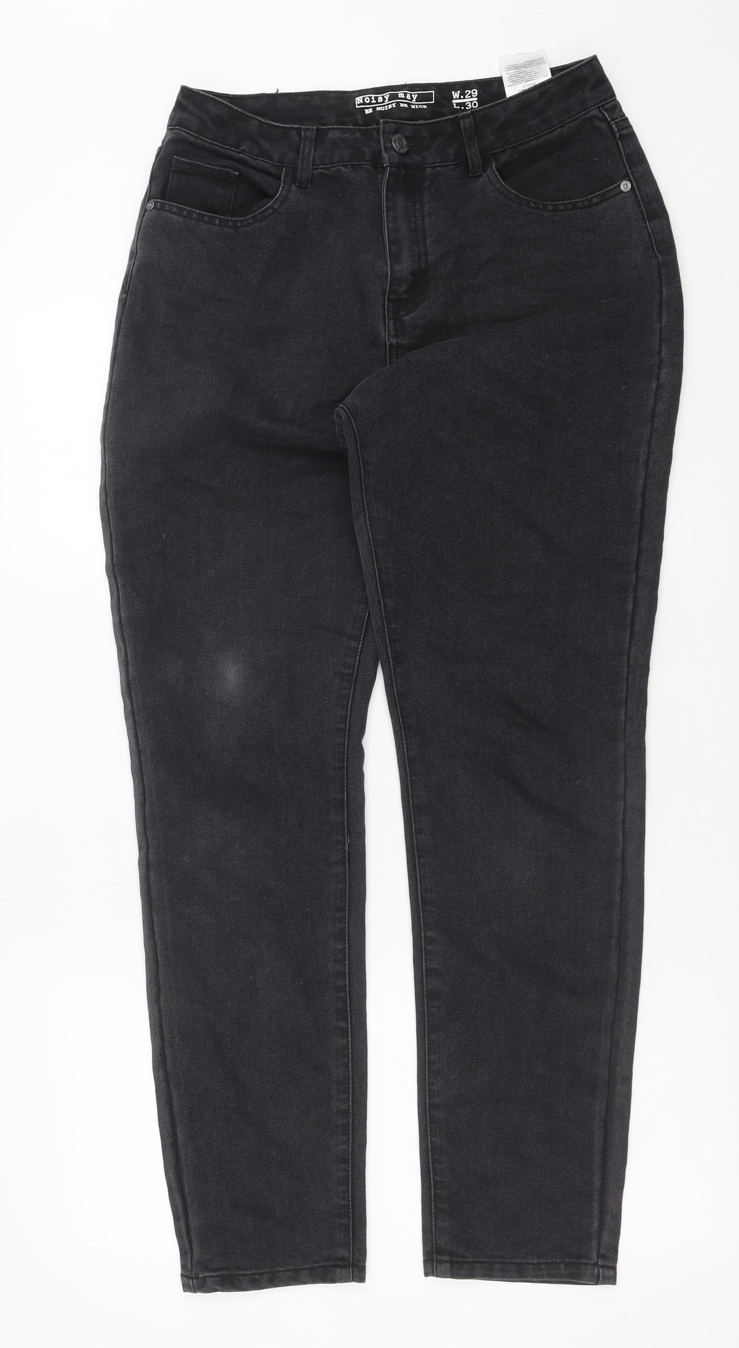 Noisy may Womens Grey Cotton Skinny Jeans Size 29 in L30 in Regular Button