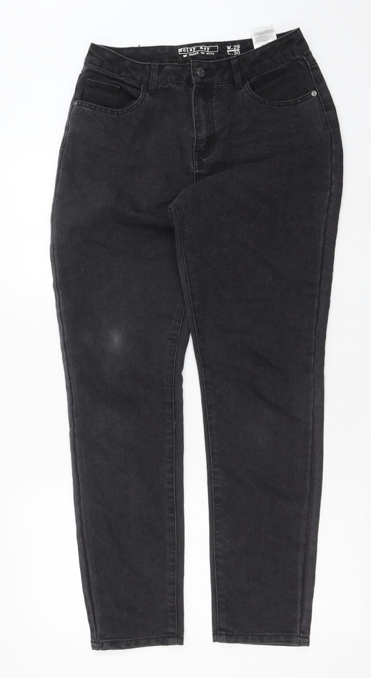 Noisy may Womens Grey Cotton Skinny Jeans Size 29 in L30 in Regular Button