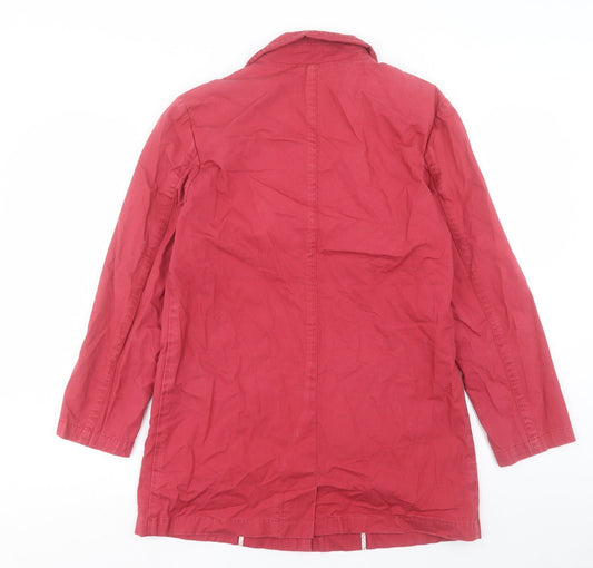 Per Una Womens Red Jacket Coat Size S Button