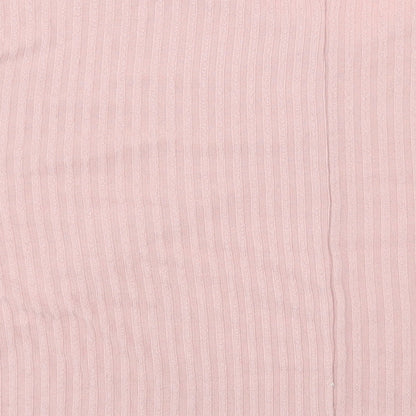Womens UK Size L New Look Pink Basic T-Shirt