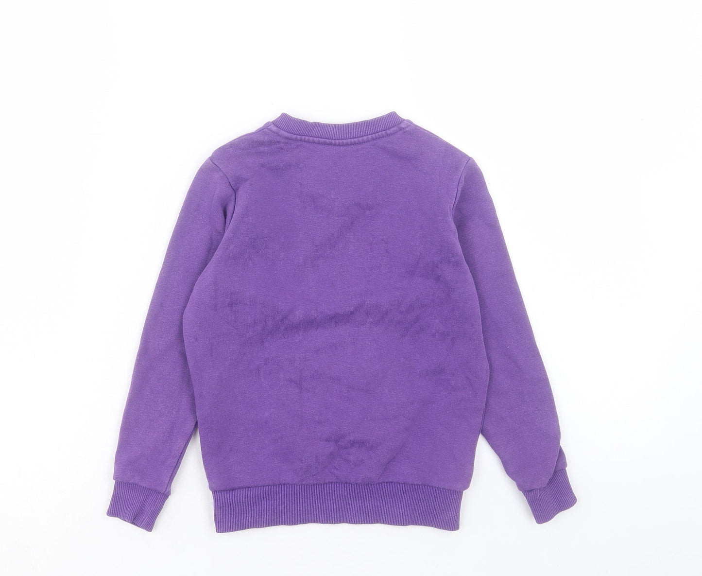 Marks and Spencer Girls Purple Cotton Pullover Sweatshirt Size 2-3 Years Pullover