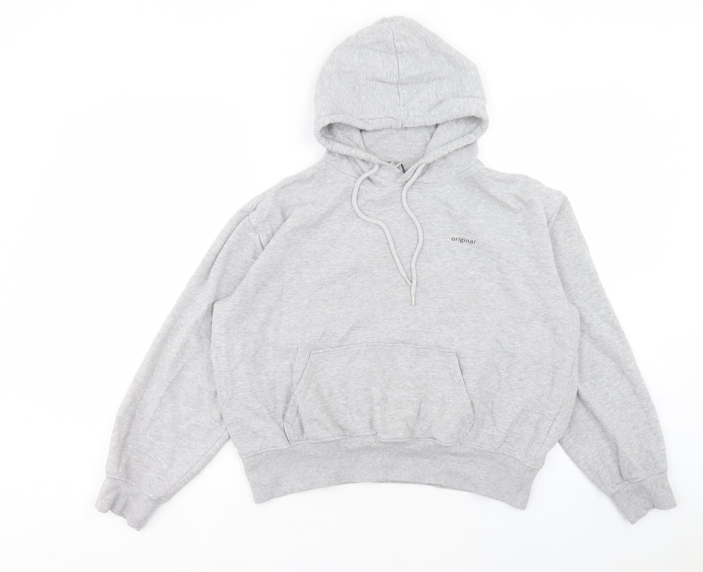 H&M Womens Grey Cotton Pullover Hoodie Size S Pullover