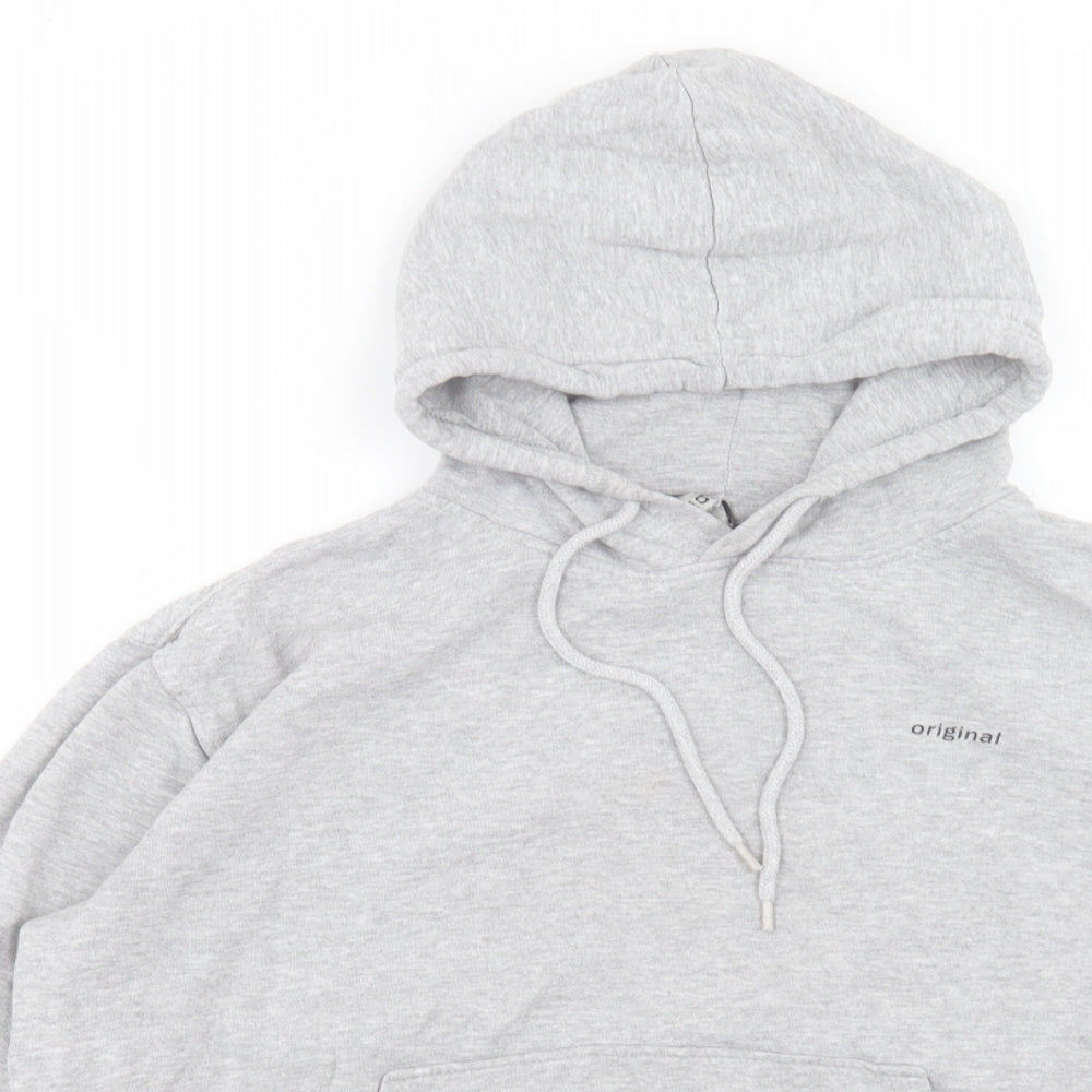 H&M Womens Grey Cotton Pullover Hoodie Size S Pullover