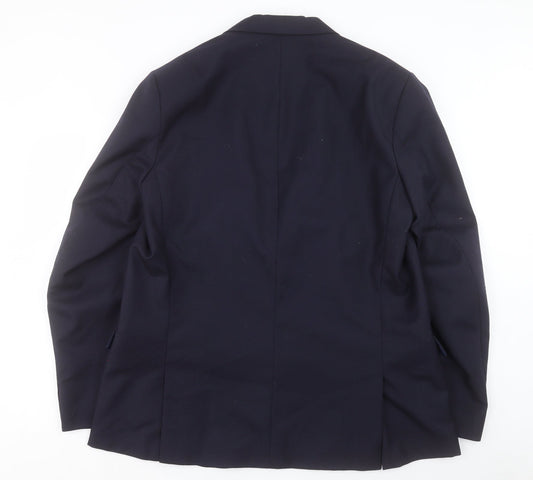 Mens UK Size 46 Preworn Regular Blue Suit Jacket