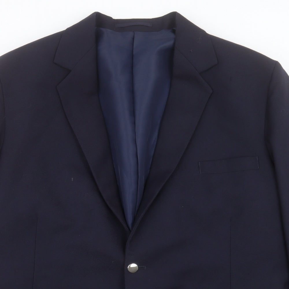 Mens UK Size 46 Preworn Regular Blue Suit Jacket