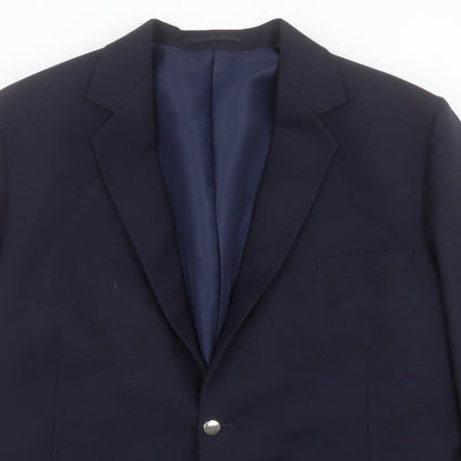 Mens UK Size 46 Preworn Regular Blue Suit Jacket