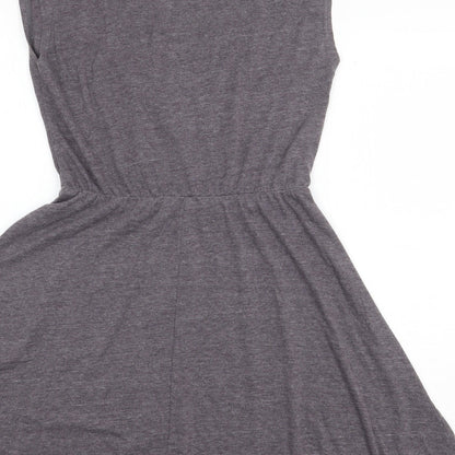 River Island Womens Grey Polyester A-Line Size 8 Round Neck Pullover